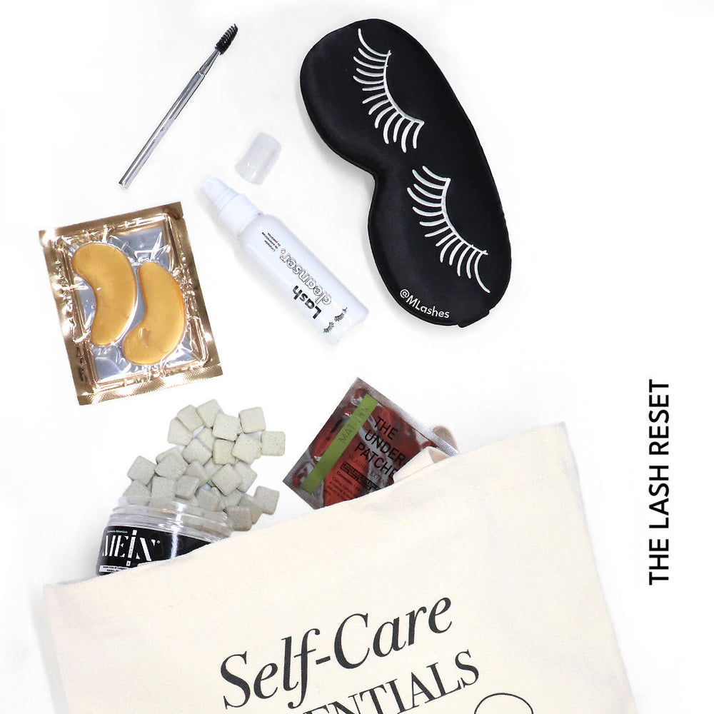 Tote Bag Kit The Lash Reset de limpieza de pestañas de MEIN Beauty