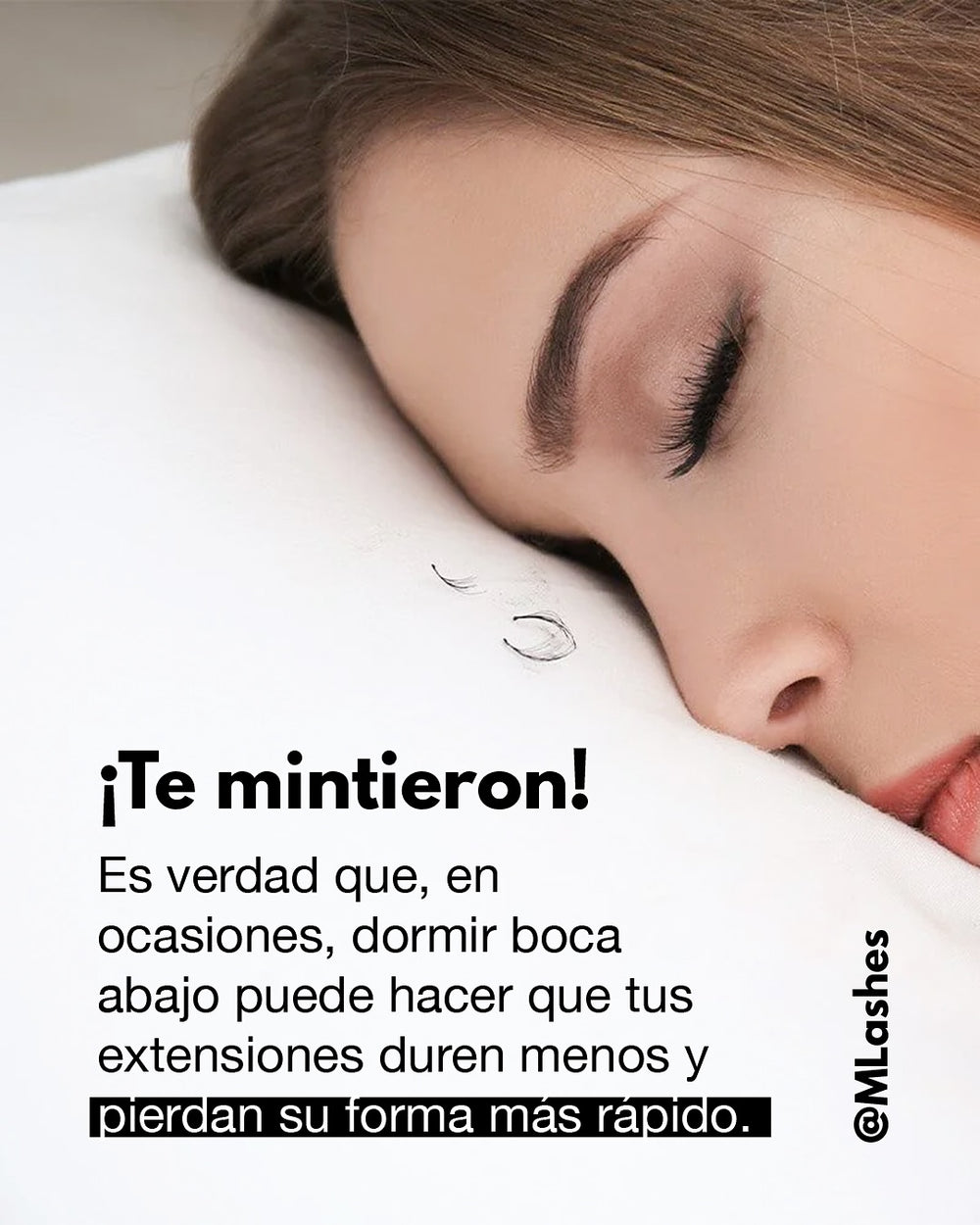 Antifaz para dormir con extensiones de pestañas de MEIN Beauty