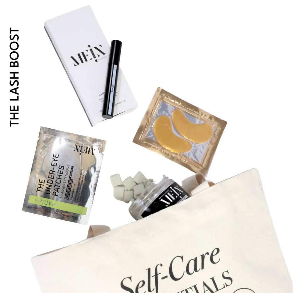 Tote Bag Kit The Lash Boost para crecimiento de pestañas de MEIN Beauty