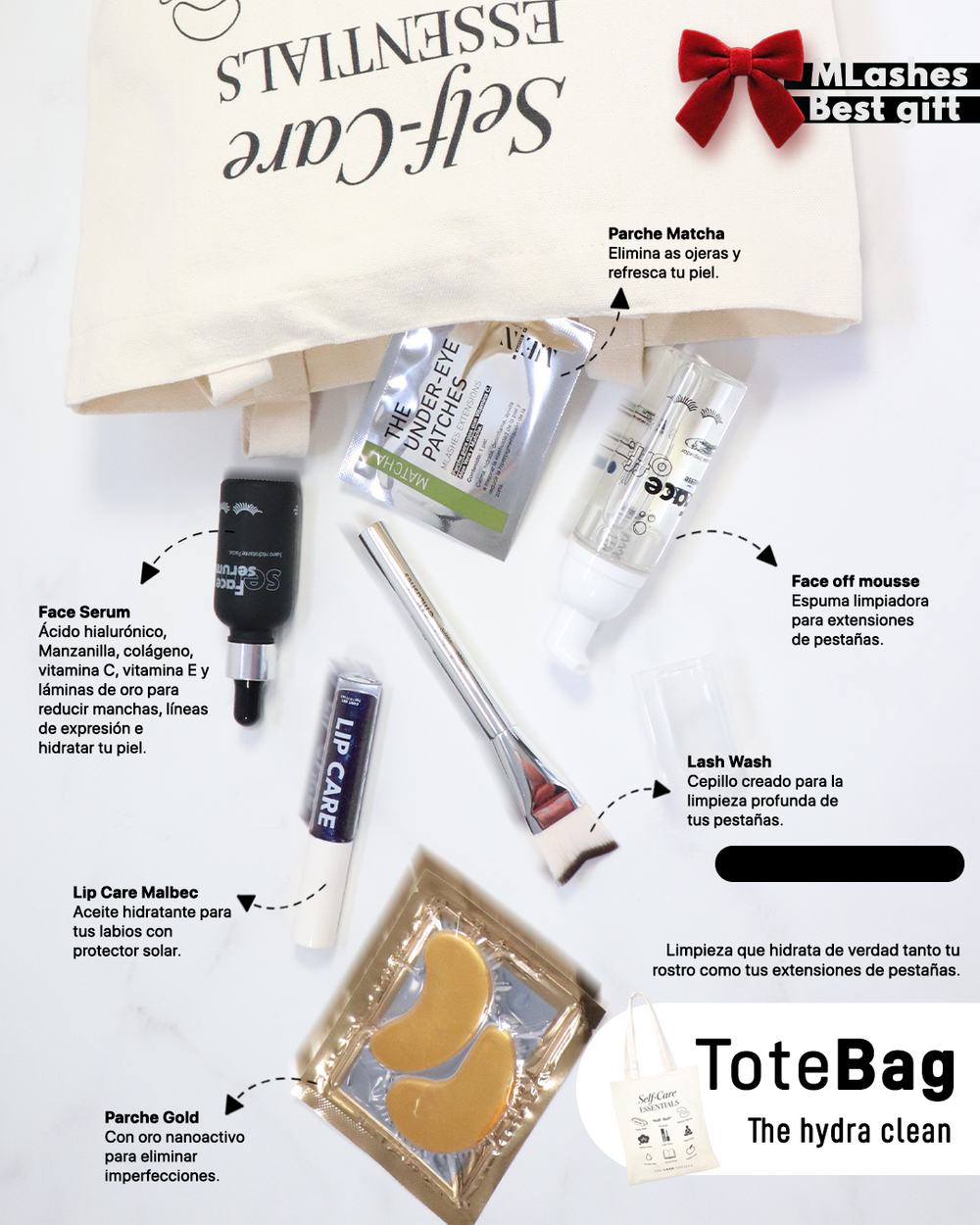 Tote Bag Kit The Hydra Clean de limpieza e hidratación de MEIN Beauty