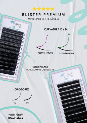 Extensiones de pestañas | Blister Extensiones 1D