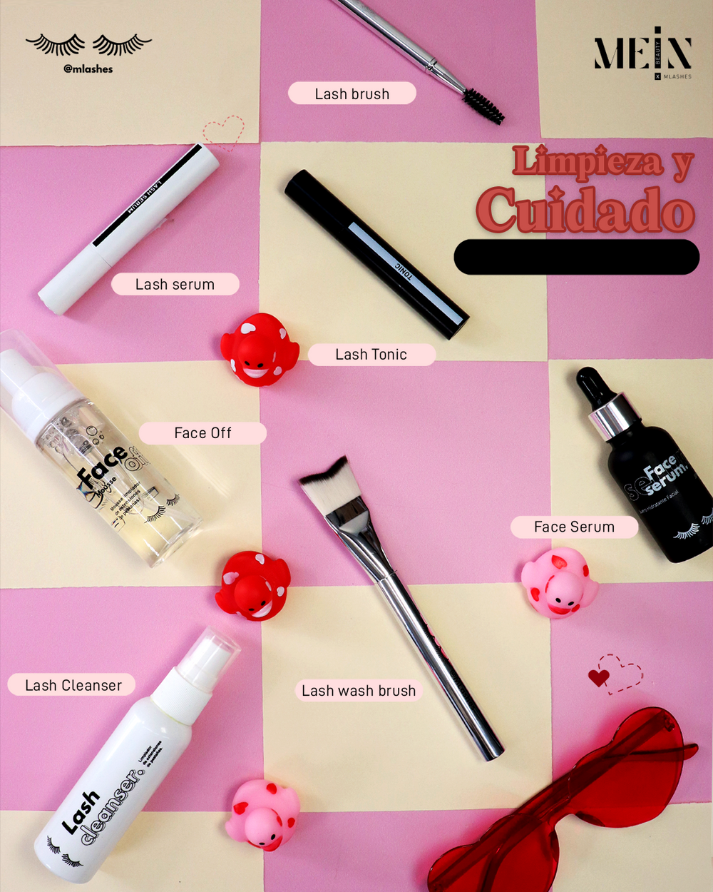 Face Off Mousse limpiador de extensiones de pestañas de MEIN Beauty