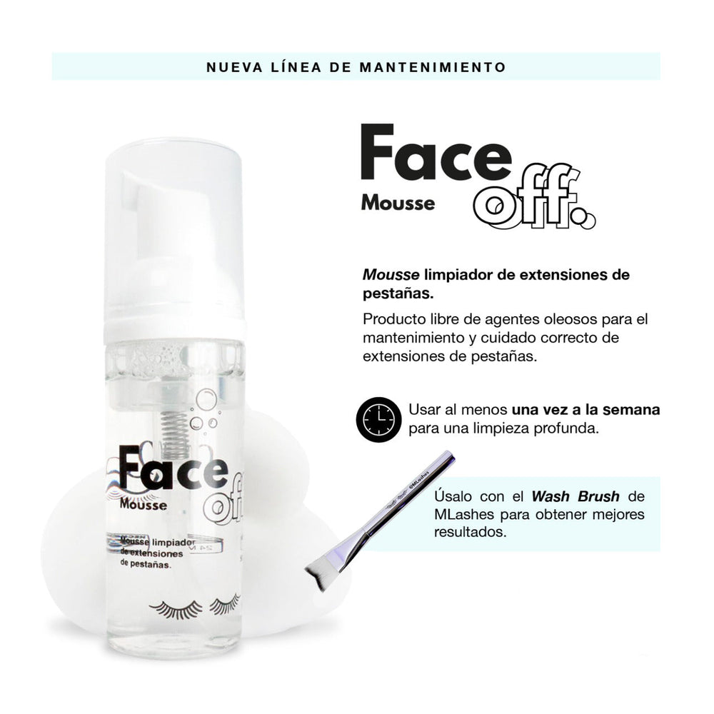 Face Off Mousse limpiador de extensiones de pestañas de MEIN Beauty