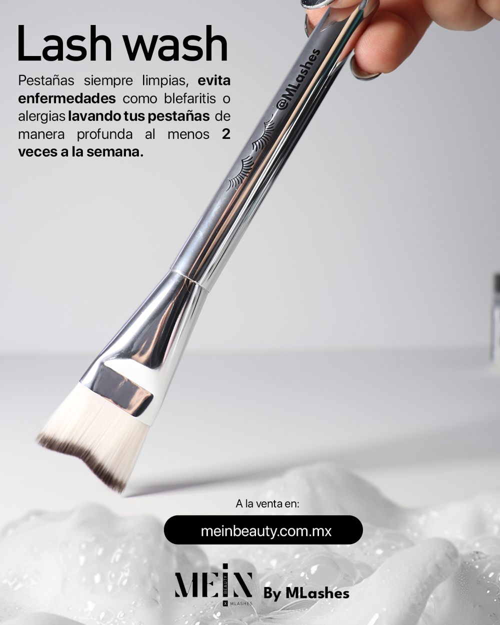 Lash Wash, cepillo de limpieza profunda de pestañas de MEIN Beauty