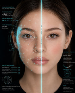 Análisis de simetría facial con IA de MEIN Beauty