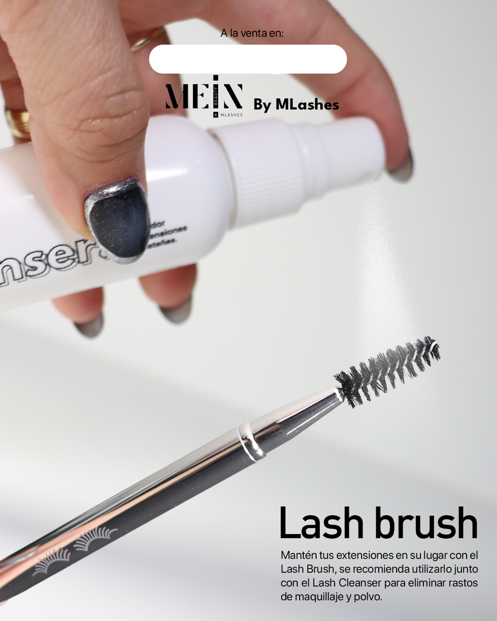 Lash Brush para peinar extensiones de pestañas de MEIN Beauty